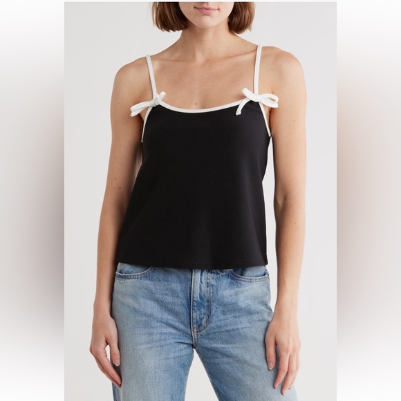 Vigoss Tops - VIGOSS ribbed camisole tank black and white top